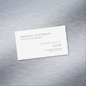 Minimalist Modern Elegant Simple Blue White マグネット名刺 (インサイチュ)
