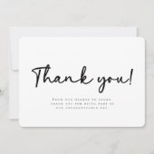 Minimalist Modern Elegant Simple Wedding サンキューカード (正面)