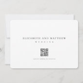 Minimalist Modern Elegant Simple Wedding サンキューカード (裏面)