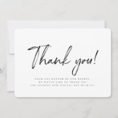 Minimalist Modern Elegant Simple Wedding サンキューカード (正面)