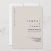 Minimalist Modern Fall Wedding Invitation | 秋 (正面)