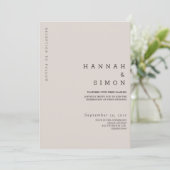 Minimalist Modern Fall Wedding Invitation | 秋 (スタンド正面)