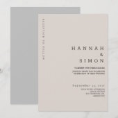 Minimalist Modern Fall Wedding Invitation | 秋 (正面/裏面)