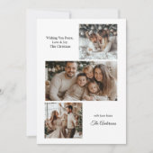 Minimalist Modern Family Photo Collage Christmas  シーズンカード (正面)