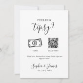 Minimalist Modern Feeling Tipsy Sign Tip Bartender 招待状 (正面)