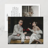 Minimalist Modern Flat Thank You Card 出欠カード (正面/裏面)