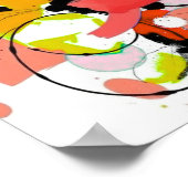 Minimalist Modern Geometric Art Poster ポスター (角)