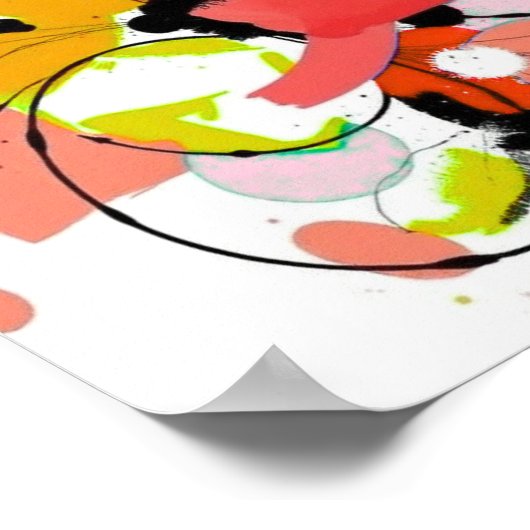 Minimalist Modern Geometric Art Poster ポスター (角)