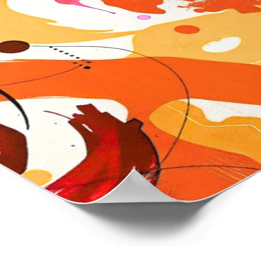 Minimalist Modern Geometric Art Poster ポスター (角)