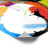 Minimalist Modern Geometric Art Poster ポスター (角)