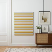 Minimalist Modern Gold and Silver Stripes キャンバスプリント