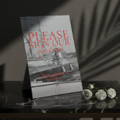 Minimalist Modern Handwritten Guest Book Sign 台座サイン