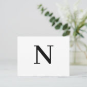 Minimalist Modern Initial Letter Design ポストカード (スタンド正面)