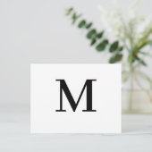 Minimalist Modern Initial Letter Design ポストカード (スタンド正面)