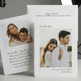 Minimalist Modern Insta Photo Film Simple Wedding セーブザデート