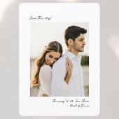 Minimalist Modern Insta Photo Film Simple Wedding セーブザデート