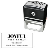 Minimalist Modern Joyful Christmas Family Address セルフインキングスタンプ (インサイチュ)
