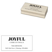 Minimalist Modern Joyful Christmas Family Address ラバースタンプ (押印)