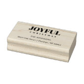 Minimalist Modern Joyful Christmas Family Address ラバースタンプ (スタンプ)