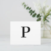 Minimalist Modern Letter Initial Design ポストカード (スタンド正面)