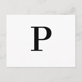 Minimalist Modern Letter Initial Design ポストカード