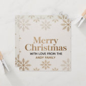 Minimalist Modern Merry Christmas Card カード (正面/裏面インサイチュ)