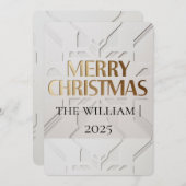 Minimalist Modern Merry Christmas Card シーズンカード (正面/裏面)