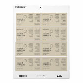 Minimalist Modern Organic Cosmetic Dropper Bottle ラベル (フルシート)