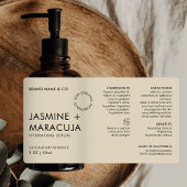 Minimalist Modern Organic Cosmetic Dropper Bottle ラベル