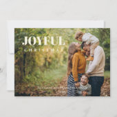 Minimalist Modern Photo Joyful Christmas  シーズンカード (正面)