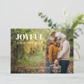 Minimalist Modern Photo Joyful Christmas  シーズンカード (スタンド正面)