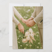 Minimalist Modern Photo Overlay Wedding 招待状 (裏面)