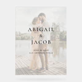 Minimalist Modern Photo Wedding アクリルサイン