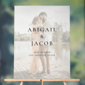 Minimalist Modern Photo Wedding アクリルサイン (ニュートラル)