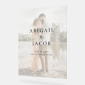 Minimalist Modern Photo Wedding アクリルサイン (傾斜)