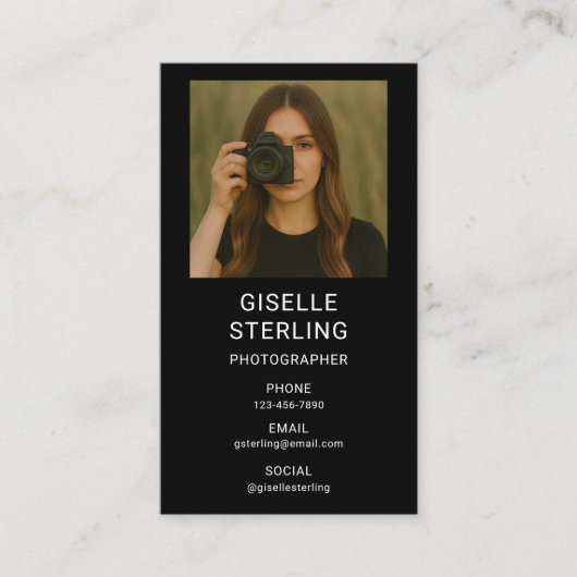 Minimalist Modern Photographer Photo 名刺 (正面)