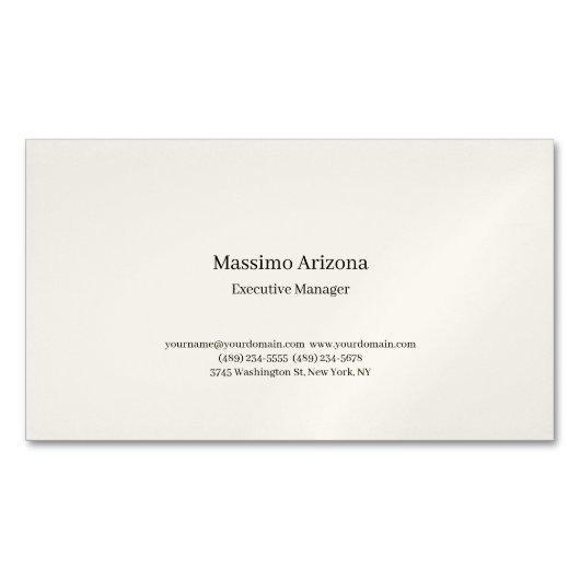 Minimalist Modern Plain  マグネット名刺 (正面)