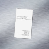 Minimalist Modern Plain Trendy Black White マグネット名刺 (インサイチュ)