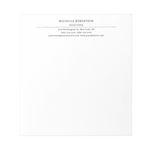 Minimalist Modern Professional Creative ノートパッド (正面)