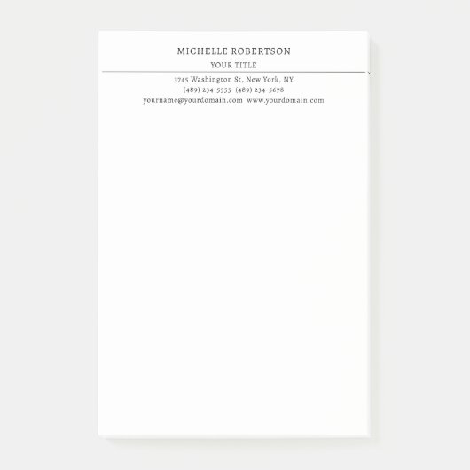 Minimalist Modern Professional Creative ポストイット (正面)