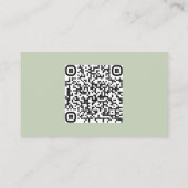 Minimalist Modern QR Code Wedding Enclosure Card 名刺 (裏面)