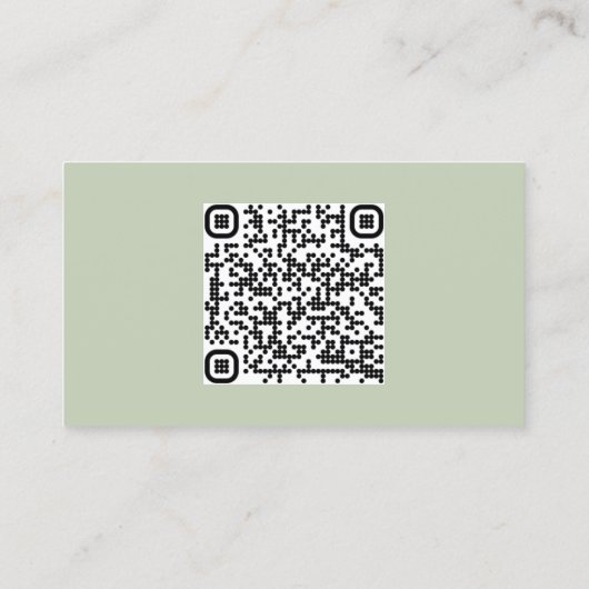 Minimalist Modern QR Code Wedding Enclosure Card 名刺 (裏面)