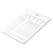 Minimalist Modern Recipe Cookbook ノートパッド (アングル)