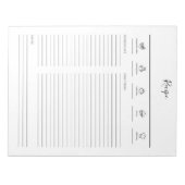 Minimalist Modern Recipe Cookbook ノートパッド (正面)