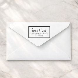 Minimalist Modern Return Address Rubber Stamp ラバースタンプ