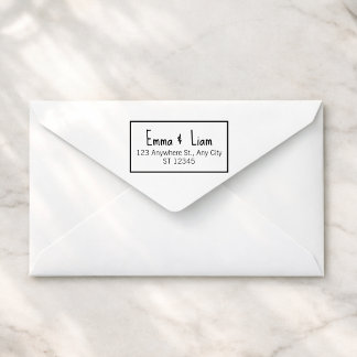 Minimalist Modern Return Address Rubber Stamp ラバースタンプ