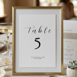 Minimalist Modern Script  テーブルナンバー