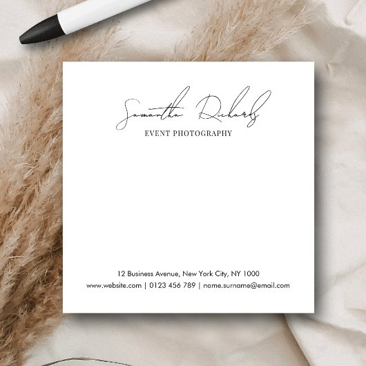 Minimalist Modern Script Business Name or Logo ポストイット