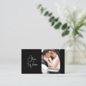 Minimalist Modern Script Professional Photographer 名刺 (スタンド正面)