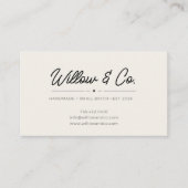 Minimalist Modern Script Small Business Card 名刺 (正面)